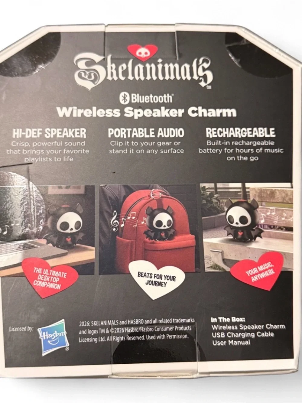 Skelanimals keychain speaker with fm radio and Bluetooth